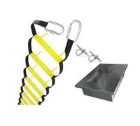 Échelle d’Évacuation Incendie 3 Étages (8 m) avec Armoire de Rangement Murale en Aluminium - Échelle de Corde d’Urgence Portable pour Évacuation Incendie Depuis Le 3ᵉ Étage