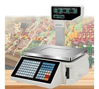 Échelle d’Impression d’étiquettes Affichage sur Poteau, Affichage Recto-Verso Balance de calcul de Prix Balances de comptage numériques commerciales Capacité de 30 kg/66,14 LB avec Affichage