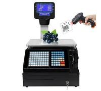 Échelle d’Impression d’étiquettes de Prix numérique, écran LCD Double Face de 30 kg / 60 lbs, échelle de calcul de Prix Imprimante Thermique Électronique Balance de Code-Barres Caisse enregi