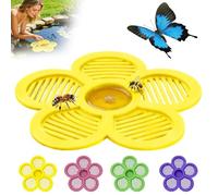 Échelle d'abeilles flottante, île d'eau flottante en forme de ruche, abreuvoir d'abeilles papillon pour apiculture, équipement d'alimentation (jaune, rose, vert, violet)