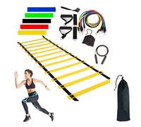 Échelle d'agilité pour entraînement de vitesse longue durée, pliable | Équipement d'entraînement à vitesse réglable pour le football, le basket-ball ou tout autre sport