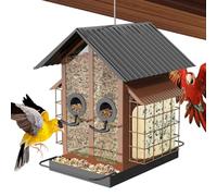 Échelle d'alimentation pour oiseaux cardinaux - Grande capacité transparente - Avec double toit - Étanche - Haute performance - Observation des oiseaux pour jardin, cour, balcon