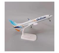 Échelle d'avion 20 cm pour Dubai Airlines B737-800 Modèle d'avion Boeing 737 Modèle d'avion en Alliage moulé sous Pression Cadeaux de fête Convient pour l'affichage
