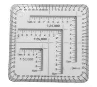 Échelle de 7 cm et rapporteur pour applications d'ingénierie constructive et de géographie