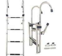 Échelle de bateau pliable en acier inoxydable avec 4 marches pour plateforme de natation intérieure et pont