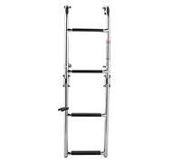 Échelle de Bateau Pliant en Acier Inoxydable 4 étapes Échelle Double étape télescopique pour Les Bateaux de Ponton en Acier Inoxydable de qualité Marine 34,3x10 Pouces lorsqu'il