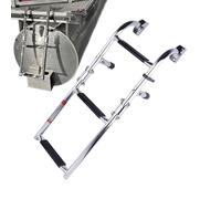Échelle de bateau pliante | Accessoires de ponton en acier inoxydable à 2+1 marches - Échelle Repliable Robuste pour Yacht,Pour nageurs, plongeurs, plaisanciers, maison de lac, natation, embarquement,
