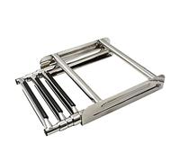 Échelle De Bateau Pliante, Échelle De Pont Marine Télescopique À 3 Marches pour Plate-Forme De Bain en Acier Inoxydable avec Extension De Corde Fixe Échelle Sponton