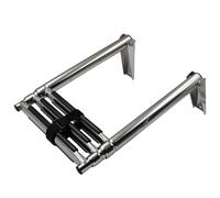 Échelle de Bateau Pliante, échelle télescopique en Acier Inoxydable, échelles Pliantes Natation Hors-Bord, 2 marches for Marin, Yacht, Quai(87CM)