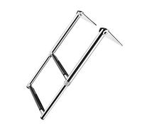 Échelle de Bateau Pliante, échelle télescopique en Acier Inoxydable, échelles Pliantes Natation Hors-Bord, 2 marches for Marin, Yacht, Quai(58CM)