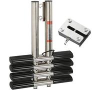 Échelle de bateau ponton en acier inoxydable - Design télescopique pliable robuste pour utilisation en marine, yacht, quai et piscine