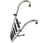 Échelle de bateau télescopique pliable en acier inoxydable à 6 marches pour entrée arrière, idéale pour embarquement et piscine