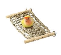 Échelle de cage à oiseaux - Support à mâcher pour perruches - Tapis en jonc de mer naturel - Jouet d'entraînement pour animaux de compagnie, calopsittes, perruches, tourtereaux, canaris, balançoire