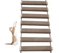 Échelle de Chat 10x39 Pouces Pont de Chat en Bois Suspendu enveloppé avec Une échelle résistante à la Corde en Lin pour Les Fournitures Chats intérieurs