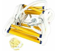 Échelle de Corde d'évacuation d'urgence - Échelle de sécurité de 15 m (49 pi) avec Crochets pour Une évacuation Facile et Rapide. Portable et idéale pour la Maison, Le Bureau et l'extérieur.