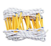 Échelle de corde, échelle d'évacuation incendie, échelle d'auto-sauvetage, échelle d'escalade, échelle d'évacuation d'urgence de 15 m avec mousquetons, capacité de charge de 200 kg, corde de