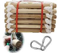 Échelle de Corde Portable en Bois pour évacuation d'urgence en Cas d'incendie, Design Rond et Souple pour l'escalade et l'extérieur, idéale pour Les Aires de Jeux et la sécurité à