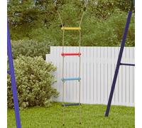 Échelle de corde pour enfants avec 4 barreaux Multicolore