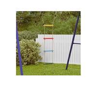 vidaXL Échelle de Corde pour Enfants avec 4 échelons Multicolore, échelle d'escalade, balançoire de Corde, balançoire de Jardin, échelle Suspendue