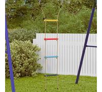 vidaXL Échelle de Corde pour Enfants avec 4 échelons Multicolore, échelle d'escalade, balançoire de Corde, balançoire de Jardin, échelle Suspendue