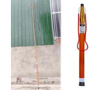 Échelle de cordes d'évacuation Crochet et perche de sauvetage extra-longs for piscine, perches de sauvetage télescopiques et canne professionnelle en fibre de verre(Length 1.2m/4ft - 6.5m (21 3/10ft))