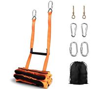 Echelle de Cordes, Échelle de Secours Résistante au Feu avec 4 Mousquetons Échelle Pliante Portable Convient aux Maisons, Fenêtres, Balcons, Balustrades et Cabanes dans Les Arbres（8M）