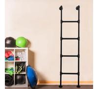 Échelle de couchette intérieure Échelle murale en métal 1m 1,5m 2m 2,5m 3m Échelle de sortie de puits de fenêtre de sous-sol Échelle d'escalade de secours pour grenier, camping-car, terrasse - Noir(30