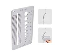 Échelle de fissure | Règle de mesure des écarts, jauge de largeur de fissure en acier inoxydable pour la surveillance d'inspection de construction de murs de maison