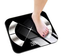 Échelle de graisse corporelle - Échelle de salle de bain 26x26cm, conception rechargeable facile | Échelles de poids de salle de bain numérique intelligentes avec capteurs de précision, moniteur de co