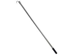 Échelle de grenier avec tige d'extension en aluminium épissé avec crochet de fixation sécurisé et crochet de rangement pratique pour l'accès au grenier