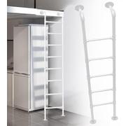 Échelle de grenier blanche en métal fixée au mur pour loft de maison, échelle de sortie d'entrée de hauteur 100-300 cm,échelle de fenêtre de sortie,Yopappol pour lit superposé/camping-car/appartements