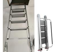 Echelle de Grenier Échelle de Grenier Pliable pour Trappe de Plafond, Escalier de Mezzanine en Aluminium 8 9 10 11 12 13 14 Marches, Échelles de Sortie de Garage(9.6 ft/2.93 m-10 Steps)