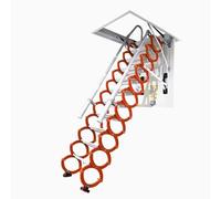 échelle de Grenier Échelle de Plafond for Grenier, escamotable, télescopique, Pliable, for intérieur, avec marches antidérapantes ou Manuelle, sans accoudoirs escamotable(70 * 120cm)