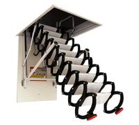 échelle de Grenier Échelle télescopique électrique for Grenier, échelle de Plafond et épaisse, Pliable et entièrement Automatique, for Usage Domestique escamotable(Black White,70x120cm)