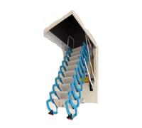 échelle de Grenier Échelle télescopique électrique for Grenier, échelle de Plafond Invisible et épaisse, Pliable et entièrement Automatique, for Usage Domestique escamotable(Blue White,70x100cm)