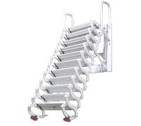 échelle de Grenier Escalier de Grenier Manuel Pliable, escalier de Grenier Mural, échelle de Grenier télescopique, escalier de Plafond, supporte 500 kg escamotable(3.6-3.8m)