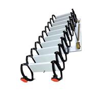 Échelle de grenier manuelle pliable à fixation murale, design télescopique pour un accès facile et une stabilité, idéale pour la décoration et économiser de l'espace