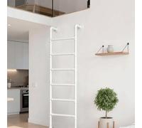 Échelle de grenier murale avec accès à la fenêtre de sortie, construction en métal durable pour grenier, dortoir, bibliothèque