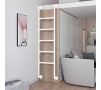Échelle de Grenier Murale en métal pour loft, lit superposé Industriel en Tube de Fer Blanc, Hauteur de 1,0 à 3 m, entrée et Sortie, dortoir, 150 kg (100 cm/39 po)