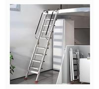 Échelle de grenier pliable à 9 marches (275 cm) - Escalier universel peu encombrant pour greniers/sous-sols/appartements avec bandes antidérapantes et accès sécurisé au grenier
