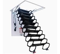 Échelle de grenier pliable - Escaliers muraux manuels télescopiques pour grenier en acier titane magnésium durable pour économiser de l'espace
