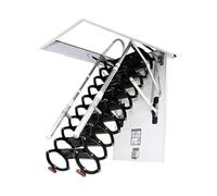 Échelle de grenier rétractable à montage au plafond, marchepied pliable avec 2 accoudoirs, extension de grenier dissimulée for garage(Automatic,70 * 90cm*H250cm)