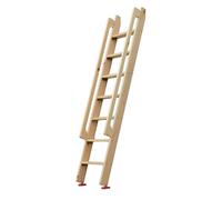 Échelle de grenier rétractable en bois - Marchepied pliable peu encombrant pour grenier, chambre, bibliothèque, évasion d'urgence (150 cm)