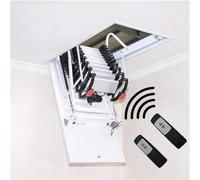 Échelle de grenier télescopique, élévateur électrique entièrement automatique pour un accès facile au grenier et au toit, design peu encombrant pour un rangement pratique