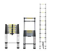 Échelle de grenier télescopique en aluminium de 3,7 m à 11 marches certifiée EN131, échelle multiposition