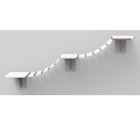 Échelle de grimpe murale 150 × 30 cm blanche