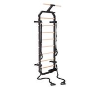 HMS Échelle de gymnastique multifonctionnelle DW2708 – 8 échelons en bois Noir 120/400 cm Unisex