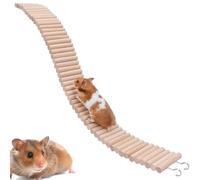 Échelle de hamster en bois | Bridge d'escalade à cage 2-en-1 pliable jouet à mâcher, jouet pour animaux de compagnie en bois sûr naturel pour hamster souris chinchilla reptile cobaye, accessoires