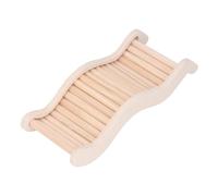 Échelle de Hamster en Bois S Clim B Easy Inst Multif Pet Decor Toy (M 10 Pouces 121 Trous de Sortie)
