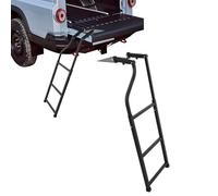 Échelle de hayon pliable universelle - Échelle pliable pour camion avec capacité de charge de 300 kg pour pickup et transporteur - Échelle de camion en aluminium réglable en hauteur avec pieds en